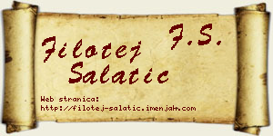 Filotej Salatić vizit kartica